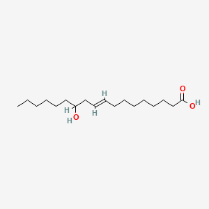 molecular formula C18H34O3 B1240320 (9E)-12-hydroxyoctadec-9-enoic acid CAS No. 61789-44-4