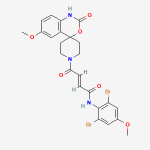 molecular formula C24H23Br2N3O6 B12403229 Chitin synthase inhibitor 10 