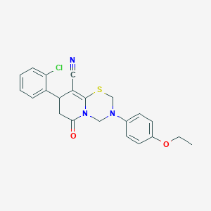 8-(2-Chlorophenyl)-3-(4-ethoxyphenyl)-6-oxo-2,4,7,8-tetrahydropyrido[2,1-b][1,3,5]thiadiazine-9-carbonitrile