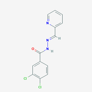 molecular formula C13H9Cl2N3O B1240331 3,4-dichloro-N-[(E)-pyridin-2-ylmethylideneamino]benzamide 