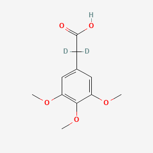 molecular formula C11H14O5 B12403317 3,4,5-Trimethoxyphenylacetic-2,2-D2 acid CAS No. 344299-45-2