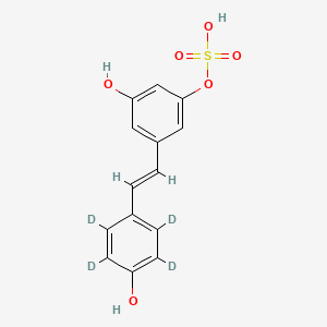 molecular formula C14H12O6S B12403344 Hydroxyalprazolam-d4 