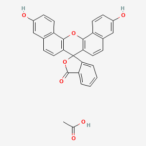 Acetic acid;7',19'-dihydroxyspiro[2-benzofuran-3,13'-2-oxapentacyclo[12.8.0.03,12.04,9.017,22]docosa-1(14),3(12),4(9),5,7,10,15,17(22),18,20-decaene]-1-one