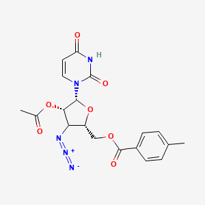 [(2S,4S,5R)-4-acetyloxy-3-azido-5-(2,4-dioxopyrimidin-1-yl)oxolan-2-yl]methyl 4-methylbenzoate