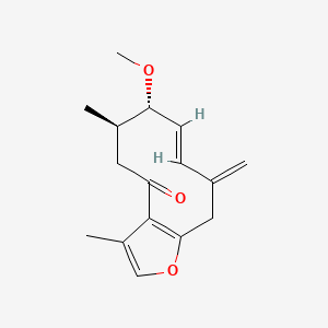 (6R,7S,8E)-7-methoxy-3,6-dimethyl-10-methylidene-5,6,7,11-tetrahydrocyclodeca[b]furan-4-one