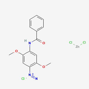 4-Benzamido-2,5-dimethoxybenzenediazonium;dichlorozinc;chloride