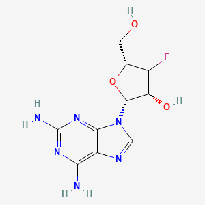 molecular formula C10H13FN6O3 B12403528 (2R,3R,5R)-2-(2,6-diaminopurin-9-yl)-4-fluoro-5-(hydroxymethyl)oxolan-3-ol 