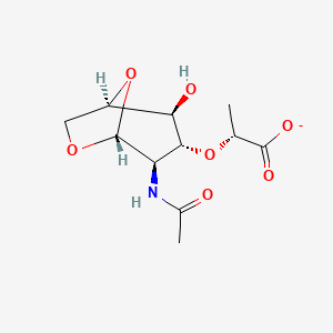 molecular formula C11H16NO7- B1240354 1,6-anhydro-N-acetyl-beta-muramate 