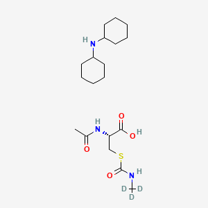 molecular formula C19H35N3O4S B12403555 N-Acetyl-S-(N-methyl-carbamoyl)-L-cysteine-d3 (dicyclohexylamine) 