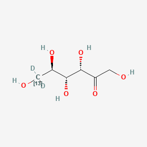 molecular formula C6H12O6 B12403597 D-Fructose-13C,d2 