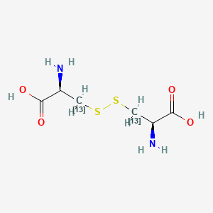 molecular formula C6H12N2O4S2 B12403599 L-Cystine-3,3'-13C2 