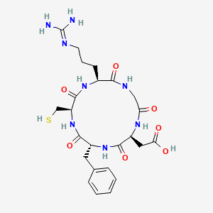 molecular formula C24H34N8O7S B12403625 cyclo(Arg-Gly-Asp-D-Phe-Cys) 