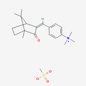 molecular formula C21H31NO4S B1240364 4-(2-氧代-3-冰片亚甲基)苯基三甲基铵甲基硫酸盐 CAS No. 52793-97-2