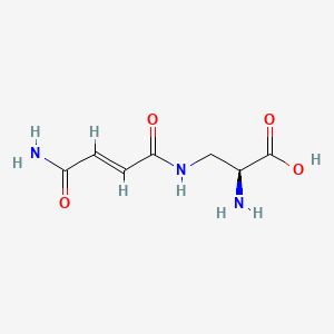 molecular formula C7H11N3O4 B1240369 N(beta)-Fumarylcarboxyamido-2,3-diaminopropionic acid CAS No. 91235-43-7