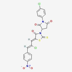 molecular formula C22H13Cl2N3O5S2 B12403734 Anticancer agent 44 