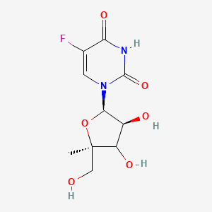 molecular formula C10H13FN2O6 B12403740 1-[(2R,3S,5R)-3,4-dihydroxy-5-(hydroxymethyl)-5-methyloxolan-2-yl]-5-fluoropyrimidine-2,4-dione 