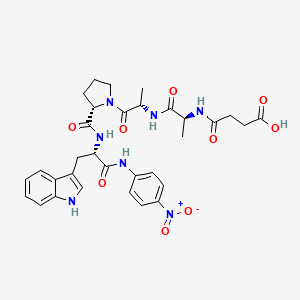 molecular formula C32H37N7O9 B12403763 Suc-Ala-Ala-Pro-Trp-pNA 