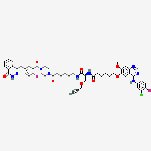 molecular formula C53H56ClF2N9O8 B12403789 PROTAC PARP/EGFR ligand 1 