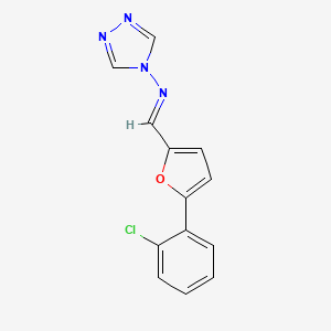 (E)-1-[5-(2-chlorophenyl)furan-2-yl]-N-(1,2,4-triazol-4-yl)methanimine