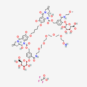 molecular formula C80H102F3N7O37 B12403854 |A-Glucuronide-dPBD-PEG5-NH2 (TFA) 