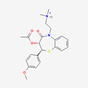 molecular formula C22H27N2O4S+ B1240391 Ent-diltiazem(1+) 