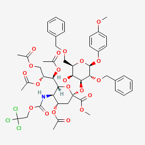 Neu5Troc[1Me,4789Ac]alpha(2-3)Gal[26Bn]-beta-MP