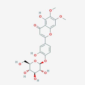 5-hydroxy-2-[3-hydroxy-4-[(2S,3R,4S,5S,6R)-3,4,5-trihydroxy-6-(hydroxymethyl)oxan-2-yl]oxyphenyl]-6,7-dimethoxychromen-4-one