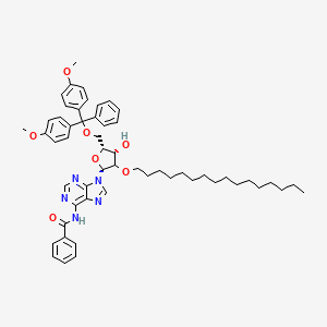 N-[9-[(2R,4S,5R)-5-[[bis(4-methoxyphenyl)-phenylmethoxy]methyl]-3-hexadecoxy-4-hydroxyoxolan-2-yl]purin-6-yl]benzamide