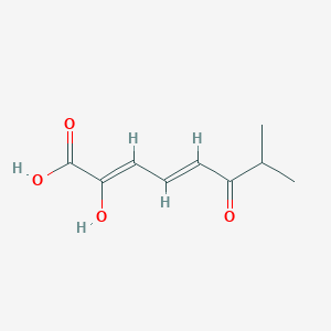molecular formula C9H12O4 B1240400 7-Methyl-2-hydroxy-6-oxoocta-2,4-dienoate 