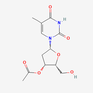 [(2R,3R,5R)-2-(hydroxymethyl)-5-(5-methyl-2,4-dioxopyrimidin-1-yl)oxolan-3-yl] acetate