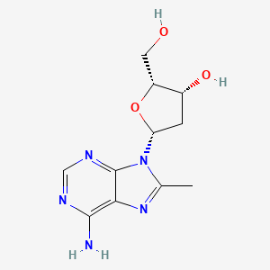 molecular formula C11H15N5O3 B12404187 (2R,3R,5R)-5-(6-amino-8-methylpurin-9-yl)-2-(hydroxymethyl)oxolan-3-ol 