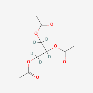 molecular formula C9H14O6 B12404245 (2,3-Diacetyloxy-1,1,2,3,3-pentadeuteriopropyl) acetate 