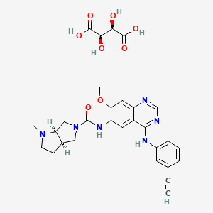 molecular formula C29H32N6O8 B12404286 Theliatinib tartrate 