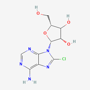 molecular formula C10H12ClN5O4 B12404297 (2R,3S,5R)-2-(6-amino-8-chloropurin-9-yl)-5-(hydroxymethyl)oxolane-3,4-diol 