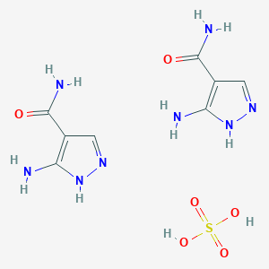 molecular formula C8H14N8O6S B124043 3-Amino-4-pirazolcarboxamida hemisulfato CAS No. 27511-79-1