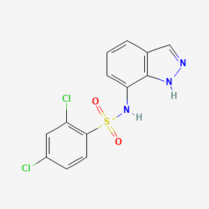 molecular formula C13H9Cl2N3O2S B12404305 Anticancer agent 70 