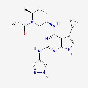 molecular formula C22H28N8O B12404322 Jak3/btk-IN-3 