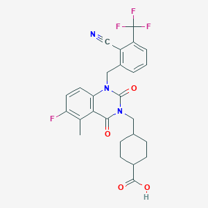 molecular formula C26H23F4N3O4 B12404336 Tnks1/2-IN-1 