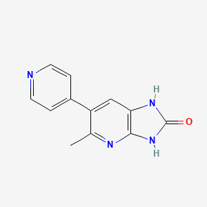 molecular formula C12H10N4O B1240434 5-甲基-6-(4-吡啶基)-2H-咪唑并(4,5-b)吡啶-2-酮 CAS No. 152633-54-0
