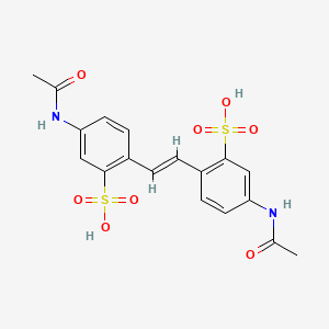 molecular formula C18H18N2O8S2 B1240437 4',4'-Diacetamido stilbene-2,2'-disulfonic acid CAS No. 5968-56-9
