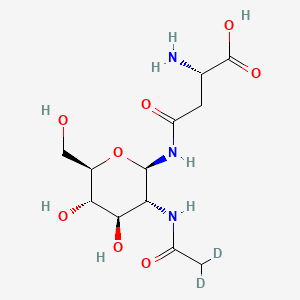 molecular formula C12H21N3O8 B12404383 H-Asn(glcnac-beta-D)-OH-d2 