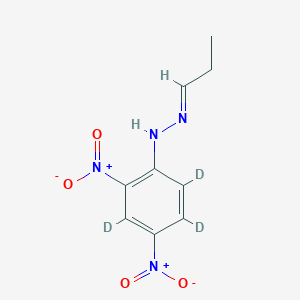 molecular formula C9H10N4O4 B12404434 1-(2,4-Dinitrophenyl)-2-propylidenehydrazine-d3 