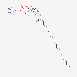 molecular formula C27H56NO7P B12404449 [(2R)-1,1,2,3,3-pentadeuterio-2-hydroxy-3-nonadecanoyloxypropyl] 2-(trimethylazaniumyl)ethyl phosphate 