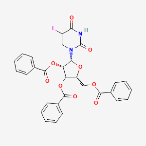 molecular formula C30H23IN2O9 B12404465 [(2R,4S,5R)-3,4-dibenzoyloxy-5-(5-iodo-2,4-dioxopyrimidin-1-yl)oxolan-2-yl]methyl benzoate 