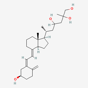 molecular formula C27H44O4 B1240449 (6R)-6-[(1R,3aS,4E,7aR)-4-[(2Z)-2-[(5R)-5-hydroxy-2-methylidenecyclohexylidene]ethylidene]-7a-methyl-2,3,3a,5,6,7-hexahydro-1H-inden-1-yl]-2-methylheptane-1,2,4-triol CAS No. 81515-15-3
