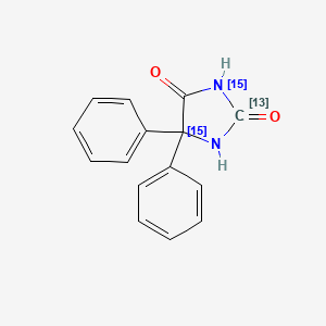 molecular formula C15H12N2O2 B12404518 Phenytoin-15n2,13c 