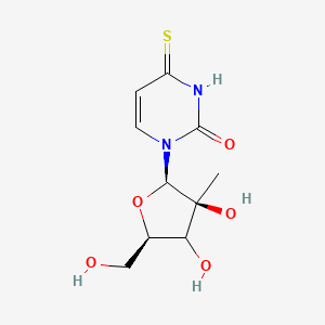 molecular formula C10H14N2O5S B12404529 1-[(2R,3S,5R)-3,4-dihydroxy-5-(hydroxymethyl)-3-methyloxolan-2-yl]-4-sulfanylidenepyrimidin-2-one 