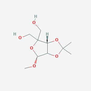 molecular formula C10H18O6 B12404554 Methyl 4-C-hydroxymethyl-2,3-O-isopropylidene-beta-D-ribofuranoside 