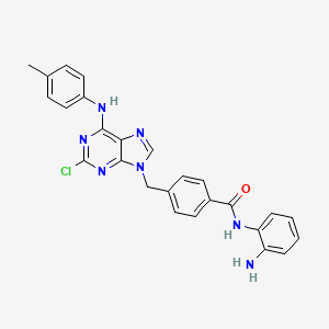 molecular formula C26H22ClN7O B12404584 HDAC1/2 and CDK2-IN-1 