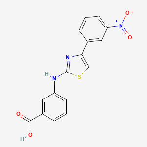 molecular formula C16H11N3O4S B12404589 3-{[4-(3-Nitrophenyl)-1,3-thiazol-2-yl]amino}benzoic acid 